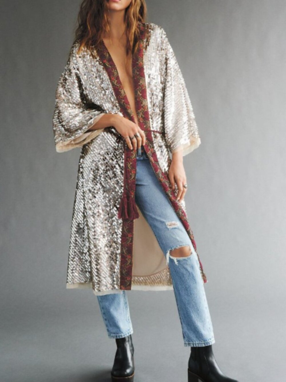 Free People Light Is coming Sequin Duster